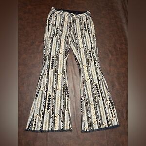 Aztec Print Wide Leg Pants